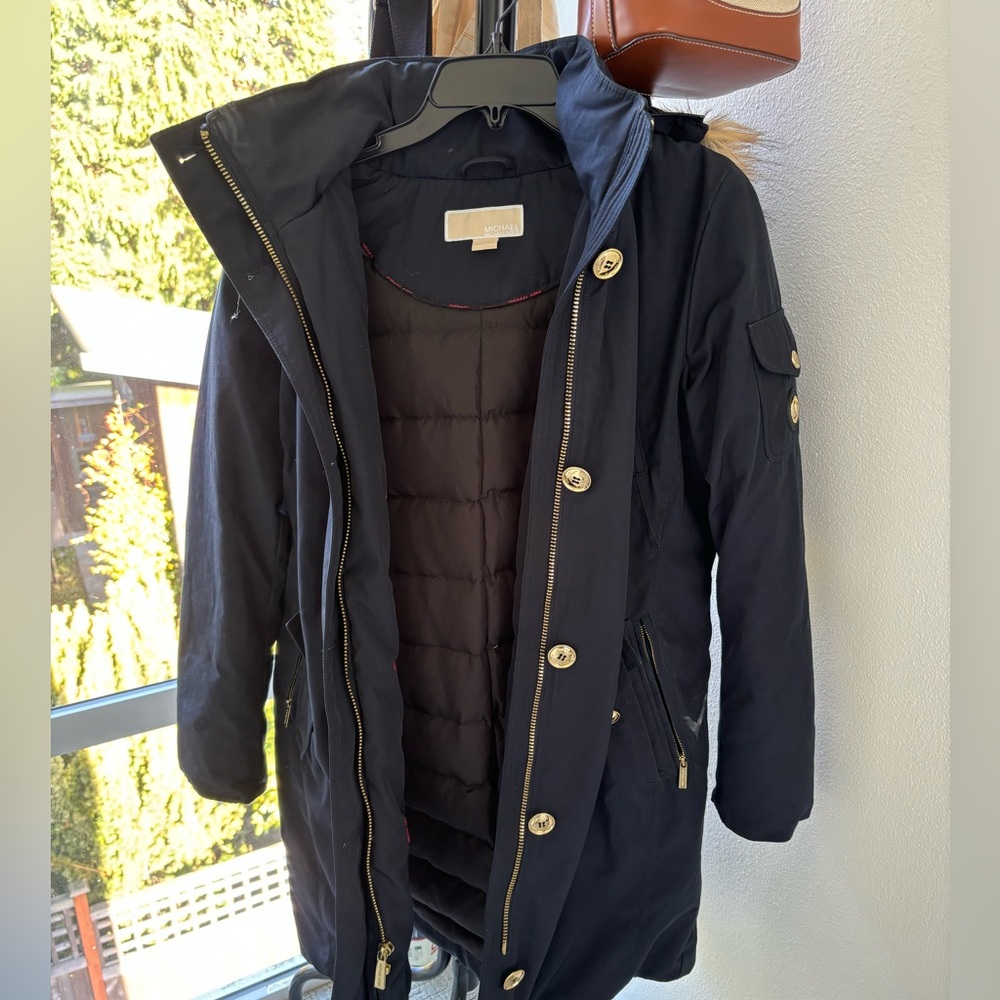 Michael Kors winter navy down jacket 90% new